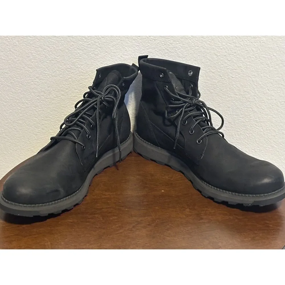 NEW Sorel Men's Madson II Field Waterproof Leather Chukka Boots Size 15 Black‎